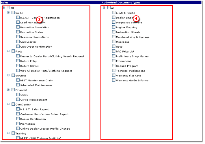 BOSSWeb Training User Administration